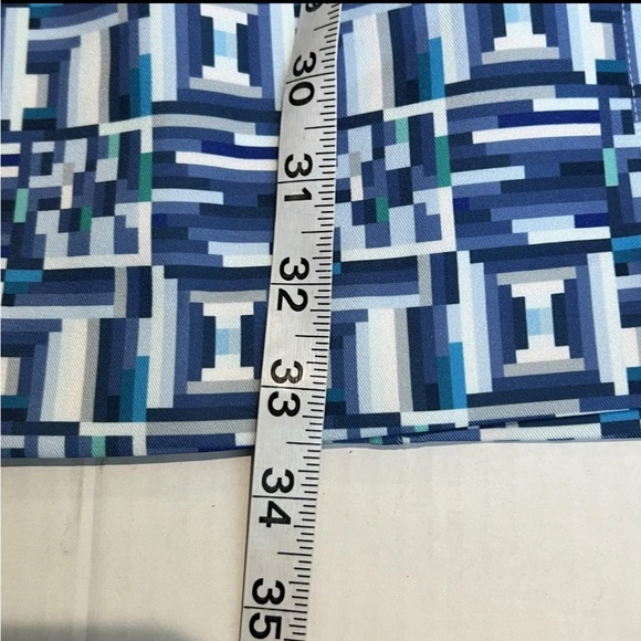 Toccin Ny Geometric Pattern Lantern Slv Shift Mini-Dress Sz 2 Inkgeo NWT. - Picture 7 of 11